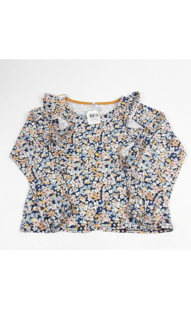 T-shirt ML avec froufrou au...