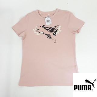 T-shirt rose pale puma noir/blanc