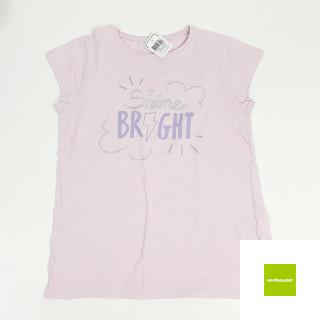 T shirt MC rose imprimé shine bright