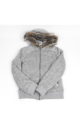 Manteau gris à capuche...