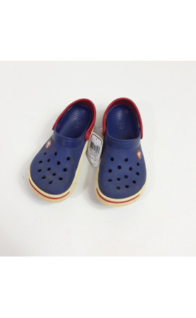 Crocks ouverte bleu et rouge