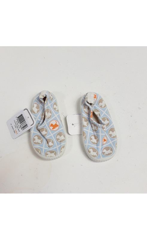 Chausson bleu motif chien