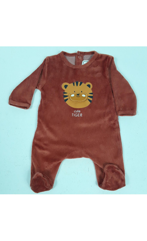 pyjama marron motif tigre " cute tiger "