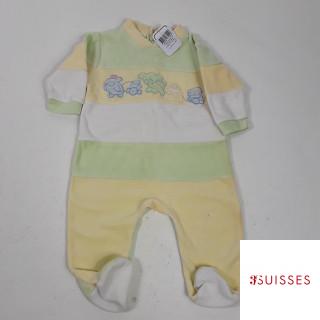 Pyjama vert et jaune motif animaux