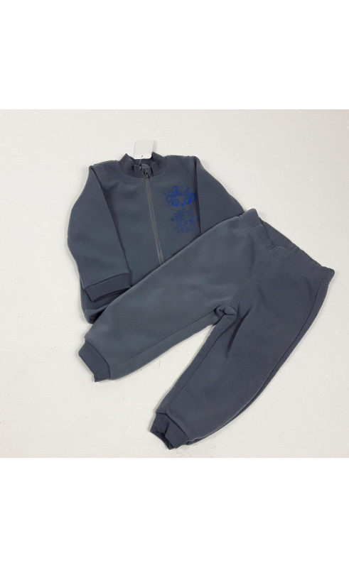 ensemble 2 pièces jogging et gilet bleu motif panda