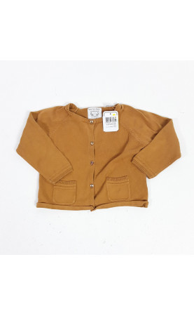 Gilet camel bouton nacré