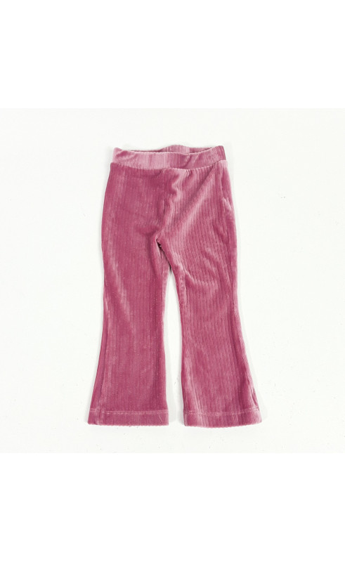 Pantalon velours rose poudré