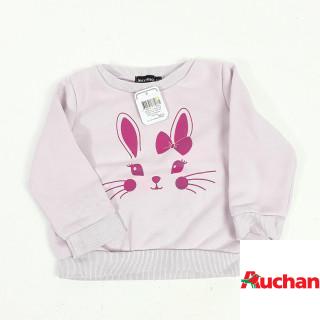 Pull rose avec tête de lapin