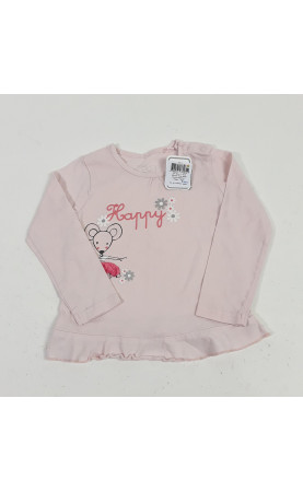 Blouse rose motif souris...