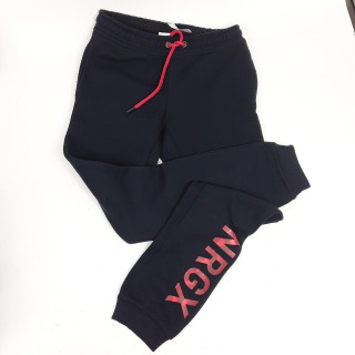 Pantalon de jogging bleu marine avec lacet rouge