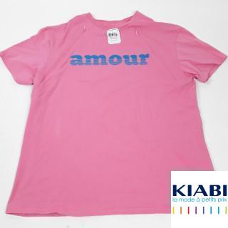 T-shirt MC rose " amour " allaitement