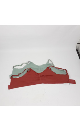 lot de 2 brassières d'allaitement vert et  marron