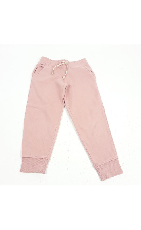 Pantalon de jogging marine et bande rose pale