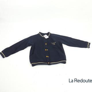 Veste type teddy bleu marine et doré