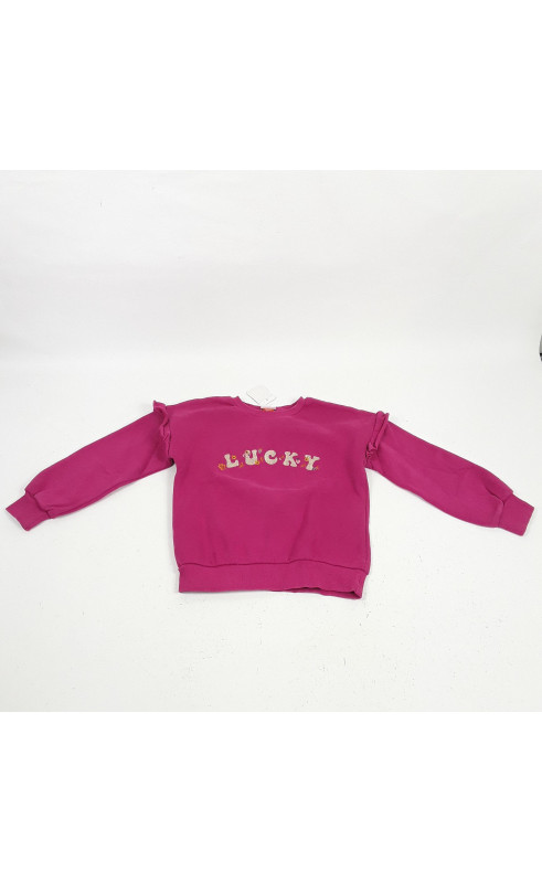 Sweat fushia broderie lucky