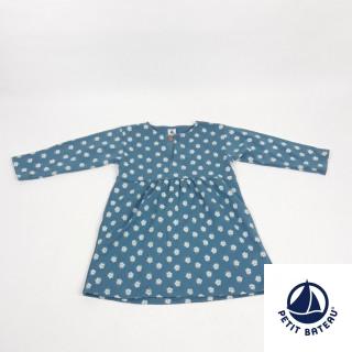 Robe molletonnée bleu fleurie