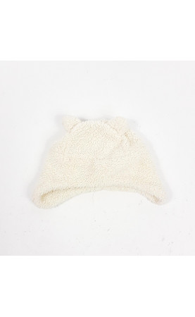 bonnet pilou blanc ours