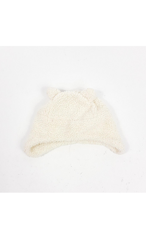 bonnet pilou blanc ours