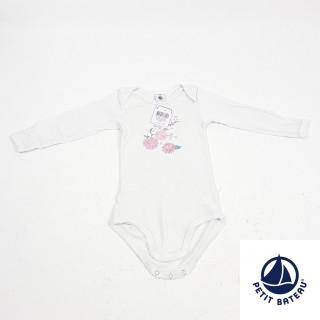 Body ml blanc motifs fleurs avec oiseaux