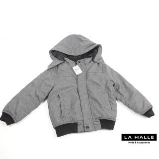 manteau gris avec capuche