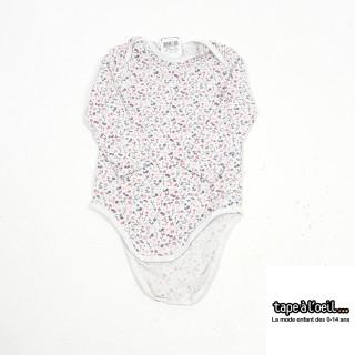 body ml blanc motifs fleurs