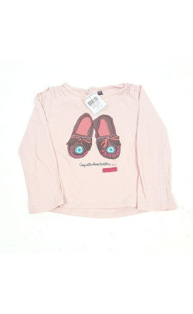 t-shirt ml rose motif mocassins