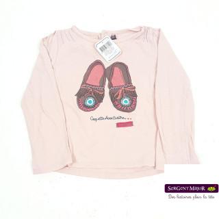 t-shirt ml rose motif mocassins