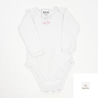 Body ml blanc motifs 2 flamants rose