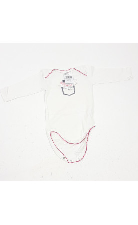 body ml blanc motif ours dans une poche