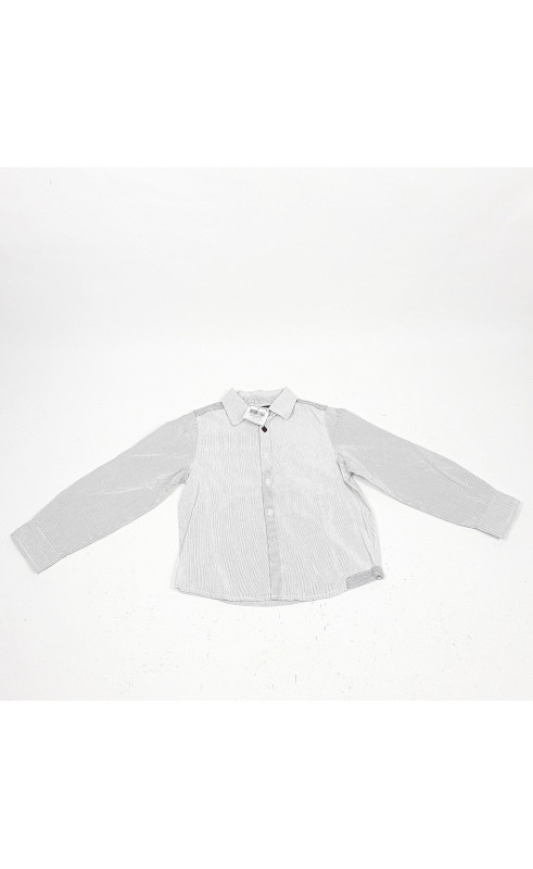 Chemise blanche rayé gris