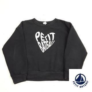 Pull bleu marine " petit bateau " en forme de cœur