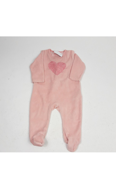 pyjama rose avec motif cœur " petit cœur "