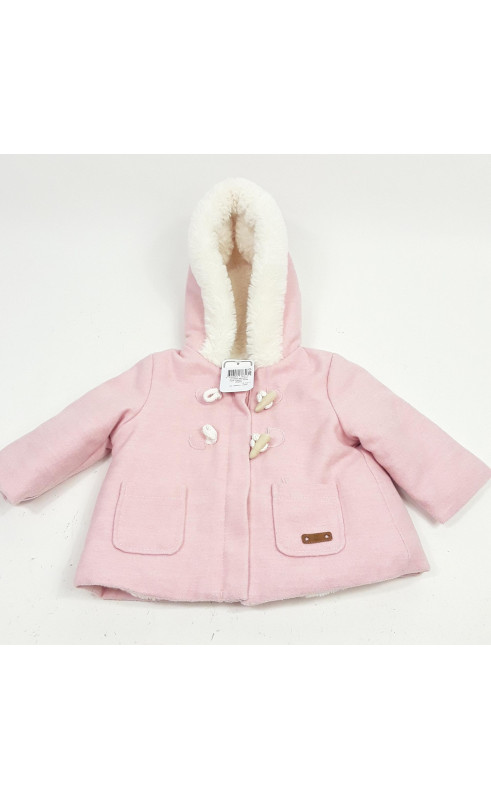 Manteau type caban rose