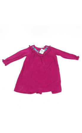 Robe velours fushia