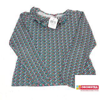 Blouse ML verte motif rond