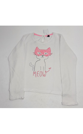 pull blanc motif chat avec...