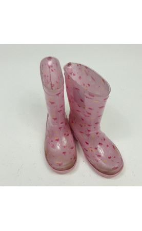 Bottes de pluie roses...