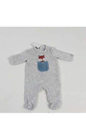 pyjama gris motif renard...