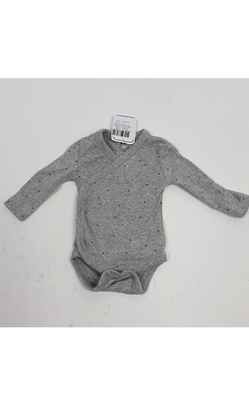 body ml gris avec motifs petite étoiles noir