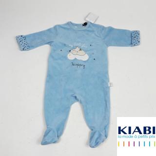 Pyjama bleu motif renard sur nuages " my littles fox "