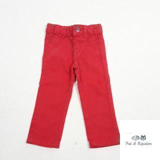 Pantalon rouge avec poche cousu