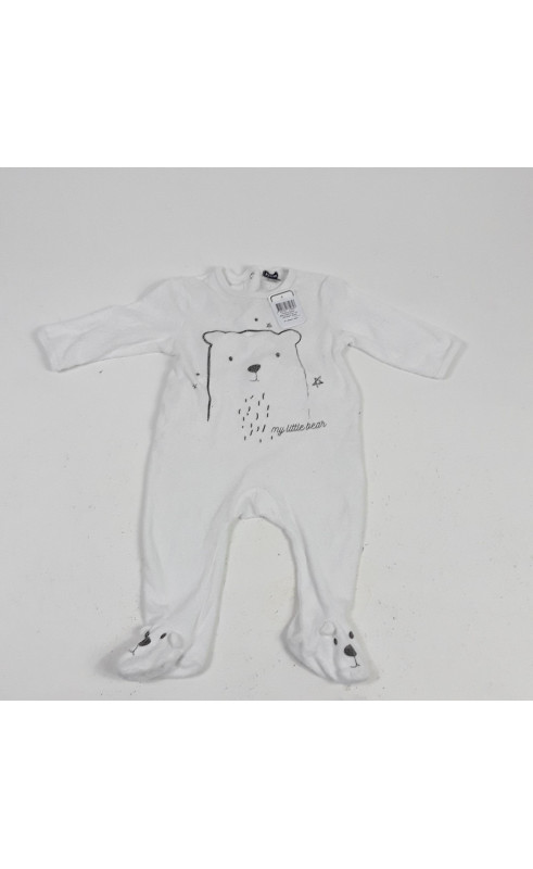 pyjama blanc motifs ours "my little bear"