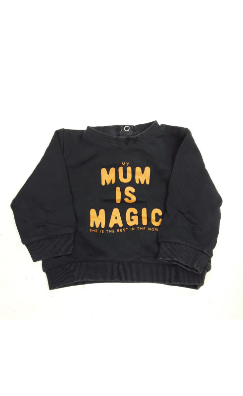 pull bleu marin " my mun is magic "