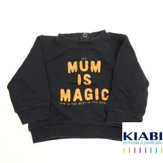 pull bleu marin " my mun is magic "