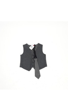 Blazer gris + cravate grise...