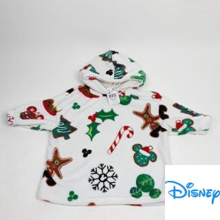 pull polaire blanc à capuche motifs de noël