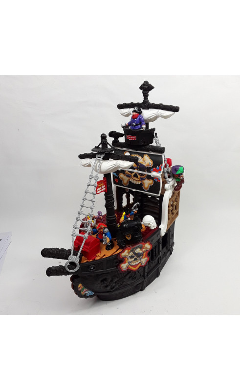 Bateau pirate avec accessoires et personnages