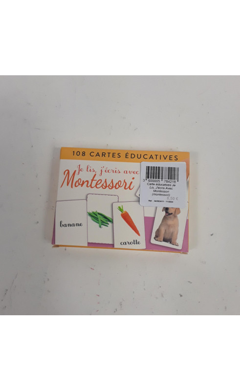 carte éducatives je lis, j'écris avec Montessori