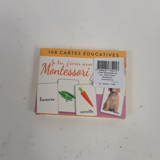 carte éducatives je lis, j'écris avec Montessori