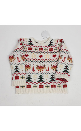 pull blanc motifs de noel...